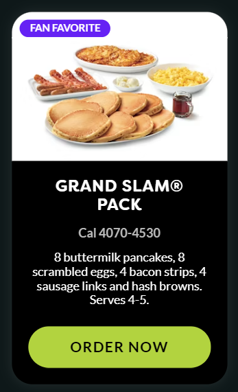 Denny’s Family Packs Menu USA