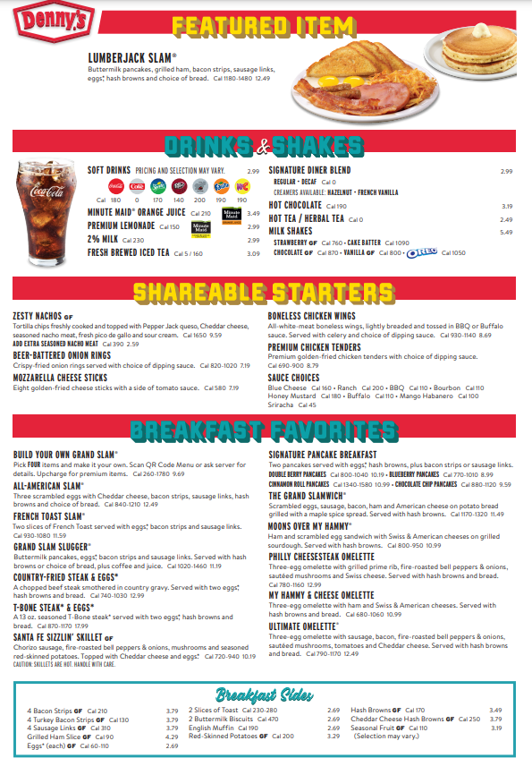 Denny’s Menu USA