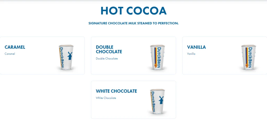 Dutch Bros Cocoa Menu USA