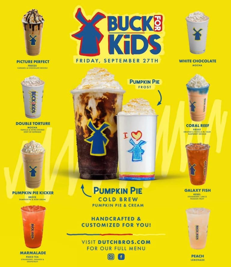 Dutch Bros Kids Menu USA