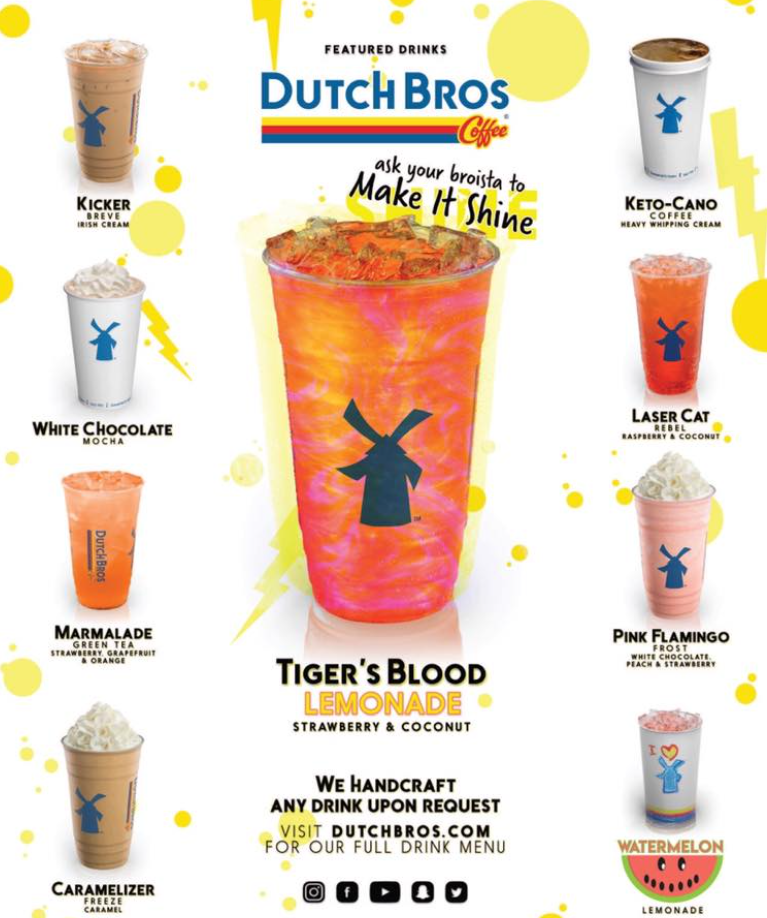 Dutch Bros Lemonade Menu USA