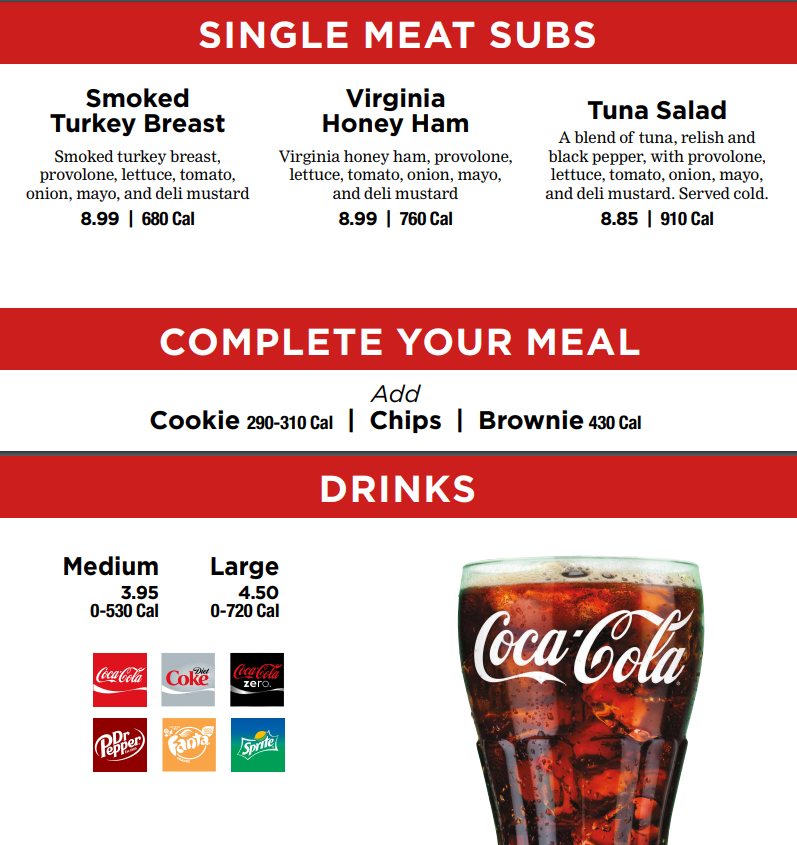 Firehouse Subs Menu Prices USA