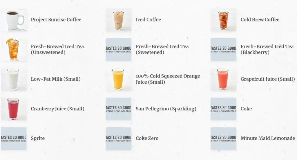 First Watch Beverages Menu USA