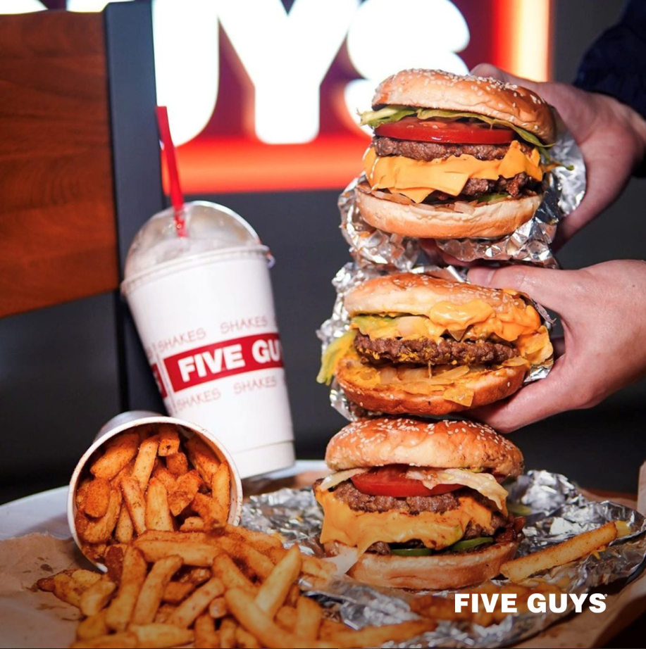 Five Guys Most Popular Menu USA