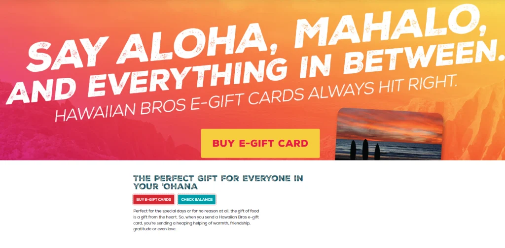 Hawaiian Bros Gift Cards USA