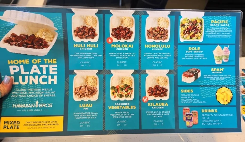 Hawaiian Bros Menu Updated Prices USA