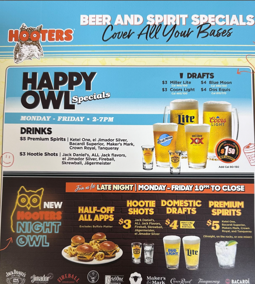 Hooters Delivery Promotions Menu Deal USA