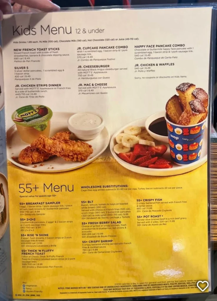 IHOP Menu Updated Prices USA