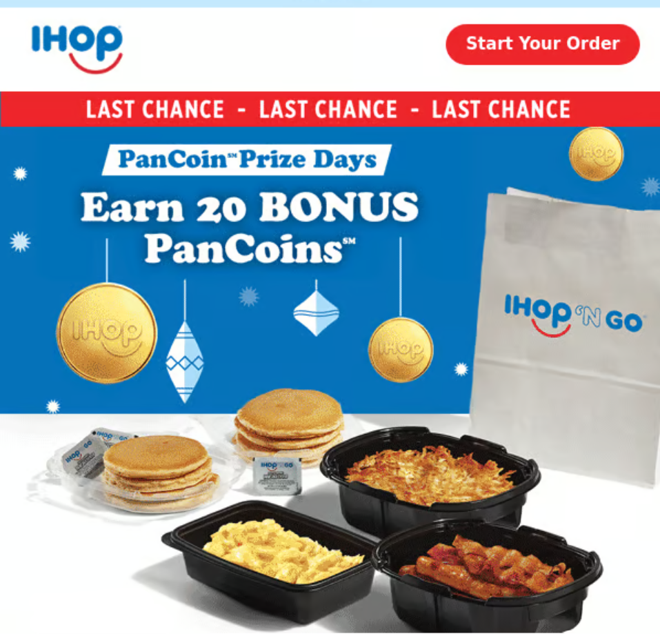 IHOP Rewards Menu Deal USA