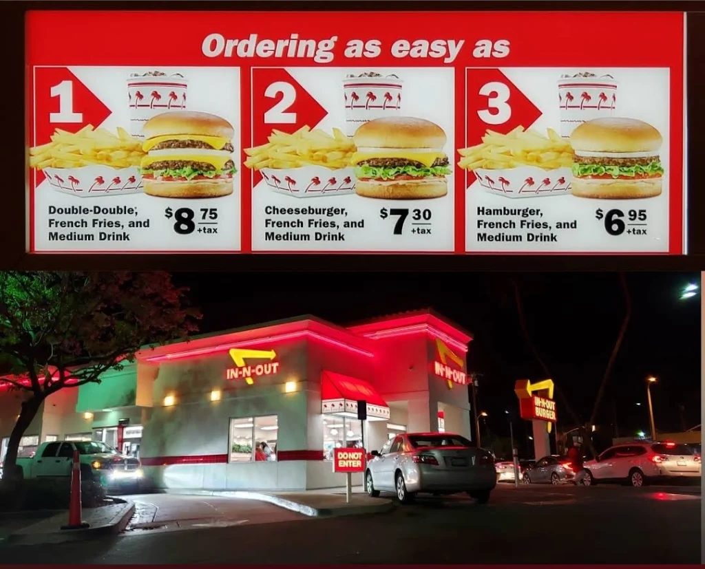 In-N-Out Burger Local Promotions Menu Deal USA