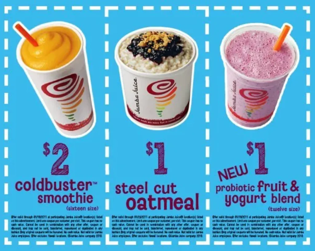 Jamba Juice Student Discounts Menu Deal USA