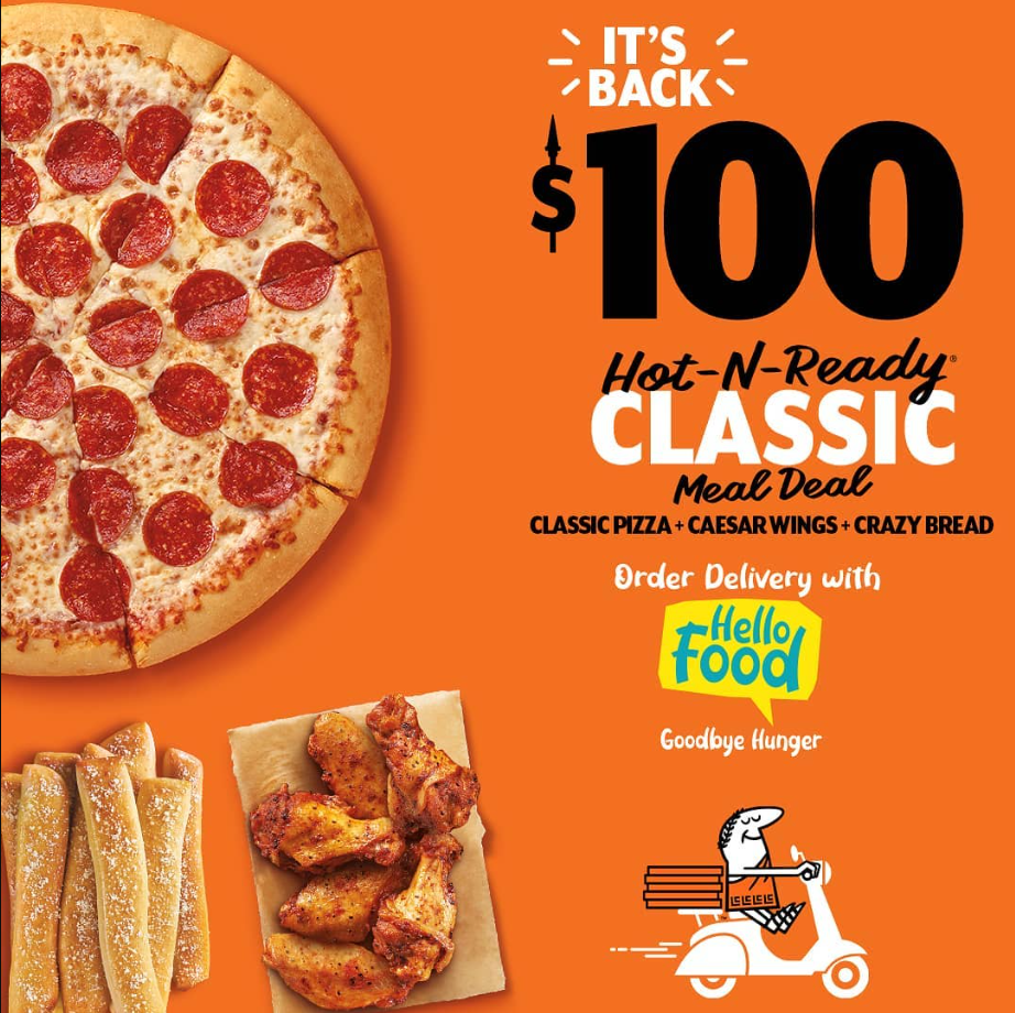 Little Caesars Large 3-Country Pepperoni Pizza Menu Deal USA