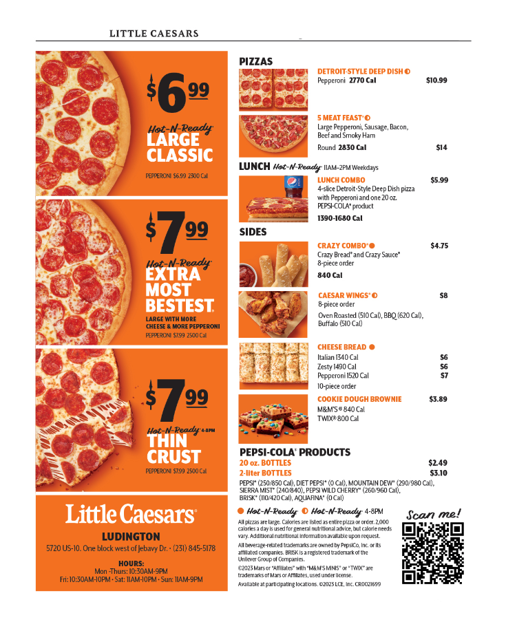 Little Caesars Menu USA