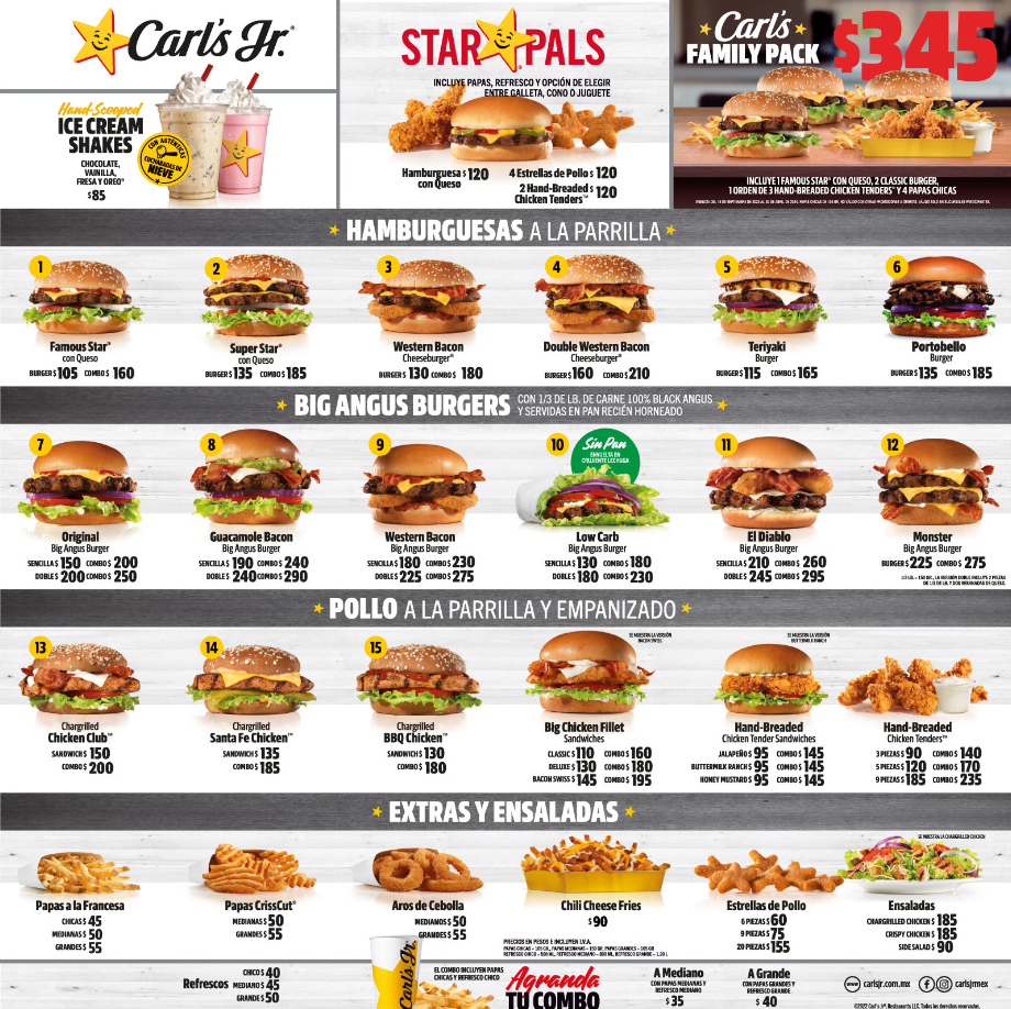 Order Carl's Jr. Menu USA