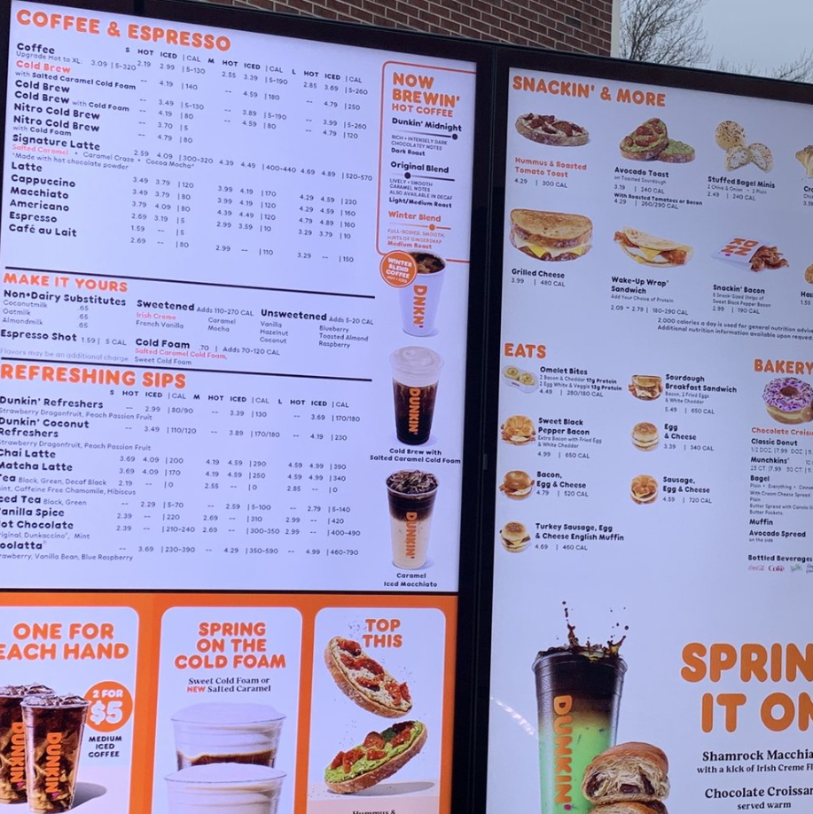 Order Dunkin Donuts Menu USA