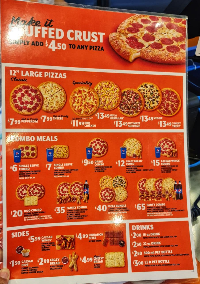 Order Little Caesars Menu