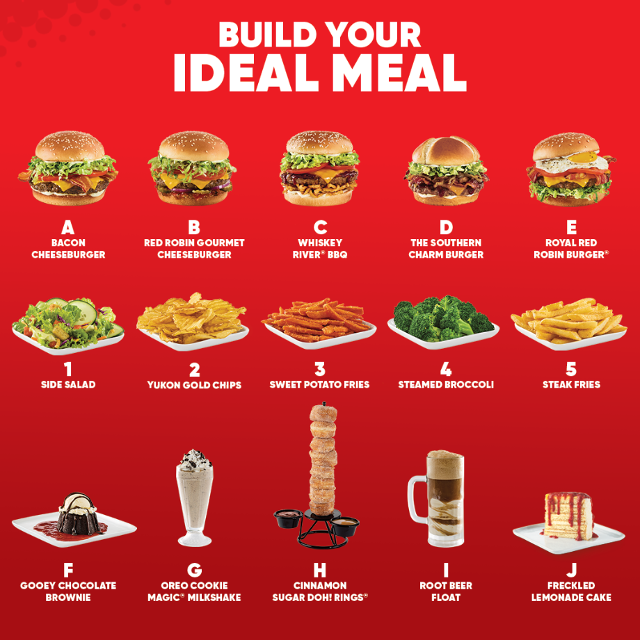 Order Red Robin Menu USA