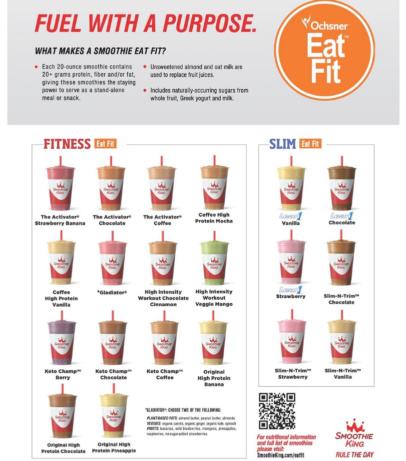 Order Smoothie King Menu USA