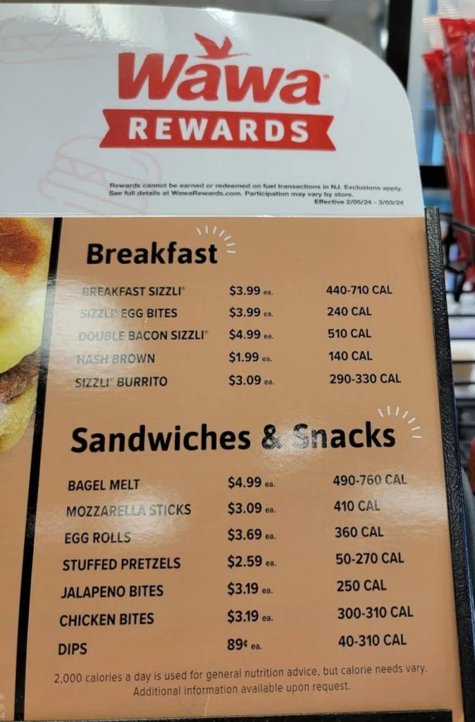 Order Wawa Burger Menu USA