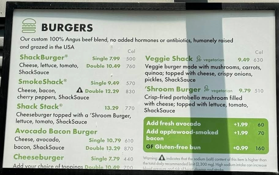 Order Shake Shack Menu USA