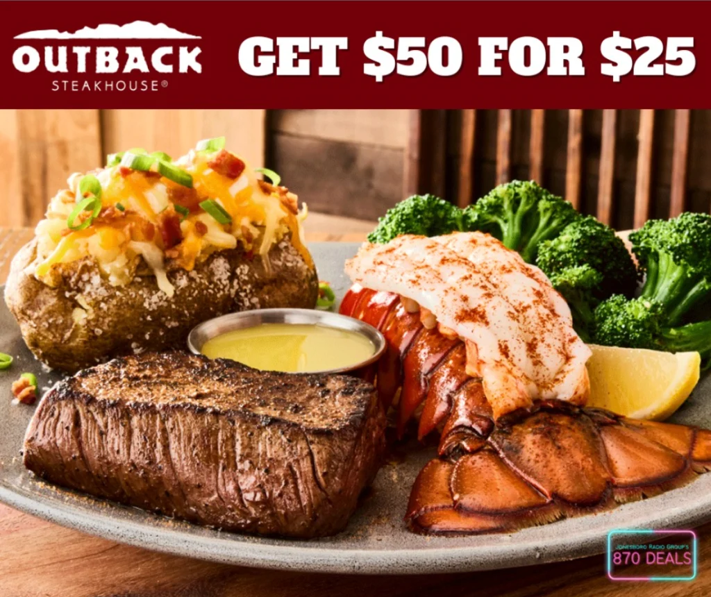 Outback Steakhouse 2 for $25 Menu Deal USA