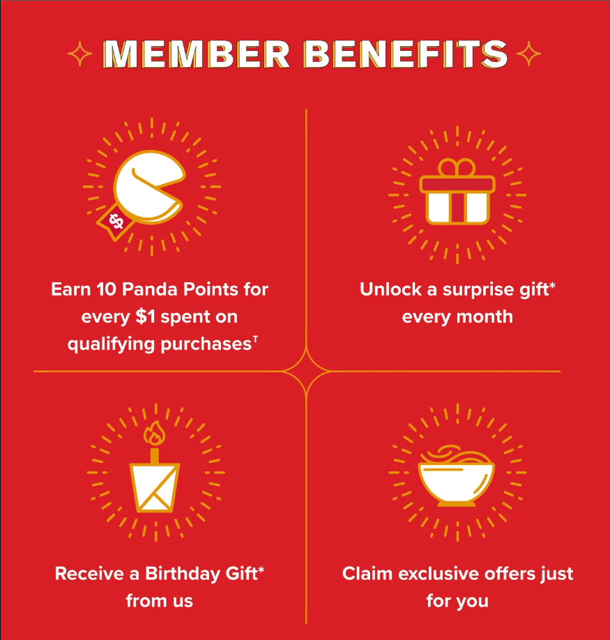 Panda Express Birthday Rewards Menu Deal USA