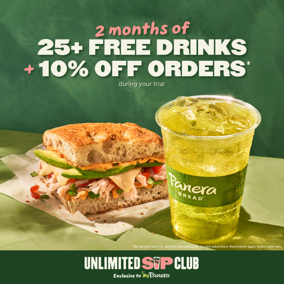 Panera Bread Seasonal Promotions Menu Deal USA