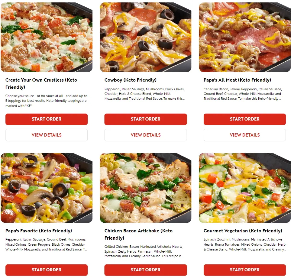 Papa Murphy’s Crustless Pizzas – Keto Friendly Menu USA