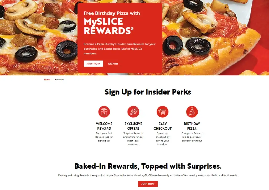 Papa Murphy’s Menu Rewards USA