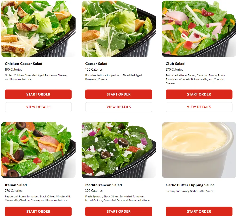 Papa Murphy’s Salad Menu USA