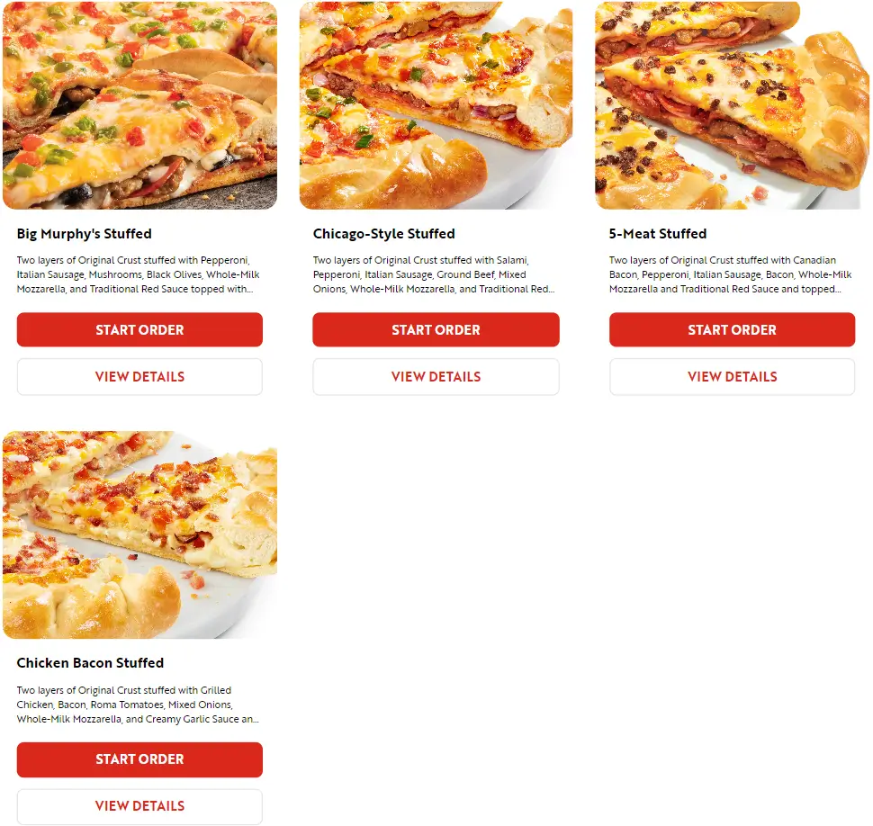 Papa Murphy’s Stuffed Pizza Menu USA