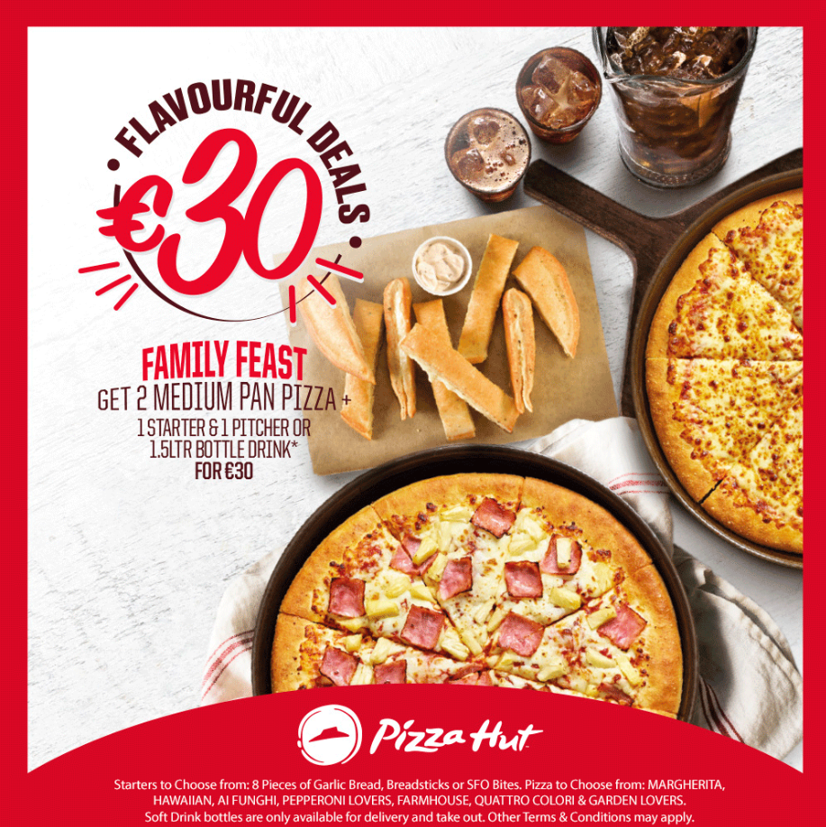 Pizza Hut Family Feast Menu Deal USA