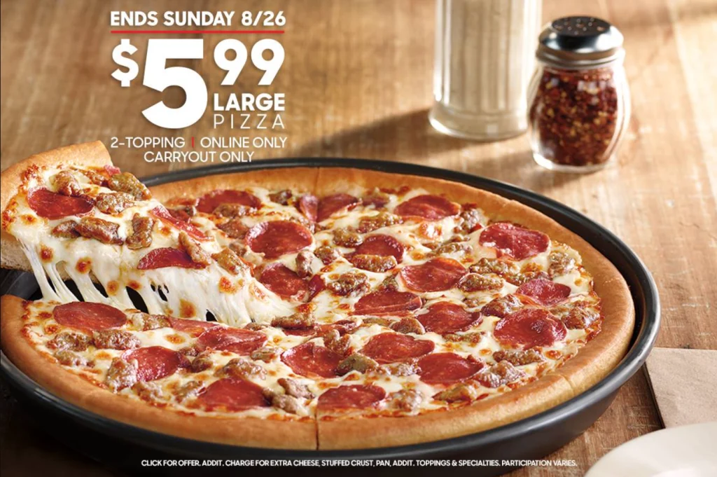 Pizza Hut Large Pizza Specials Menu Deal USA