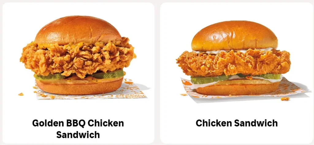 Popeyes Chicken Sandwiches Menu USA