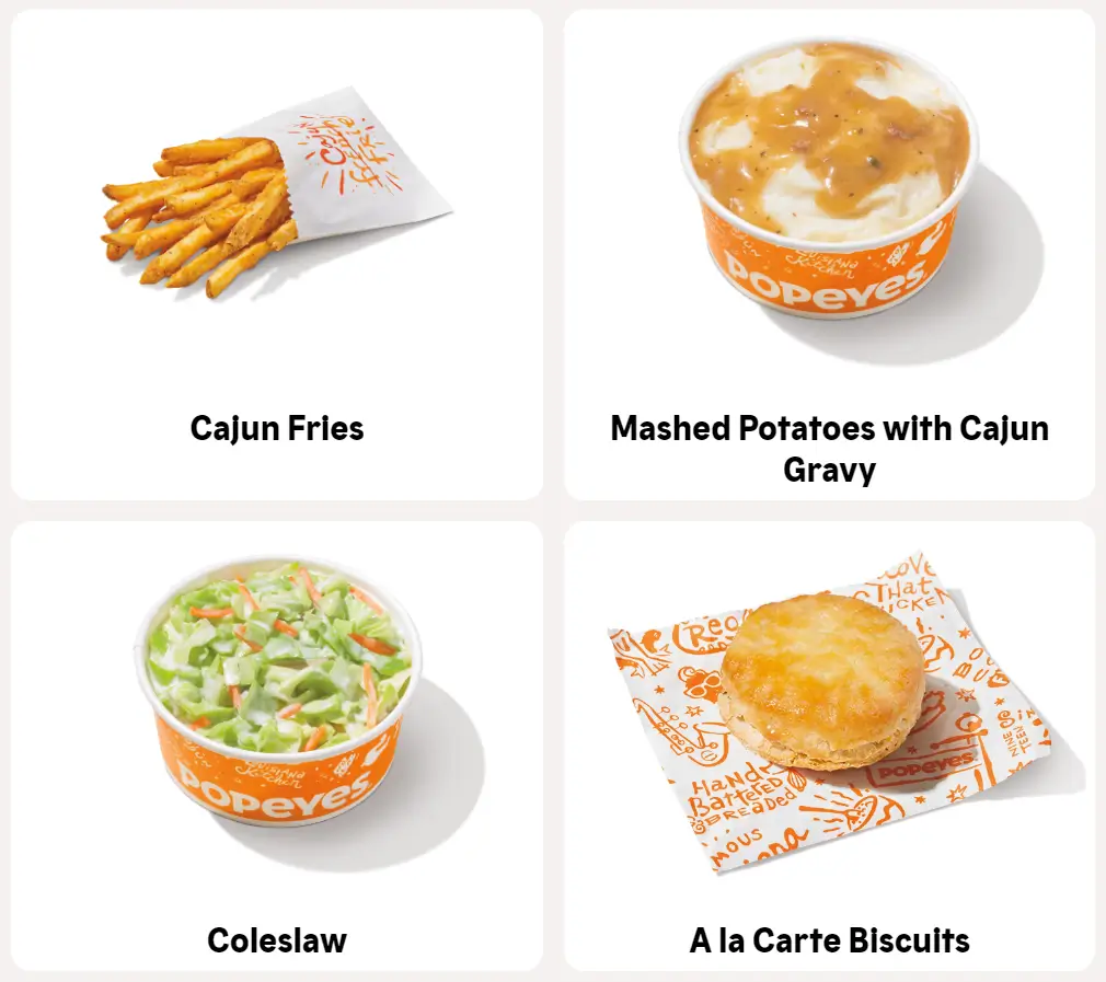 Popeyes Signature Sides Menu USA