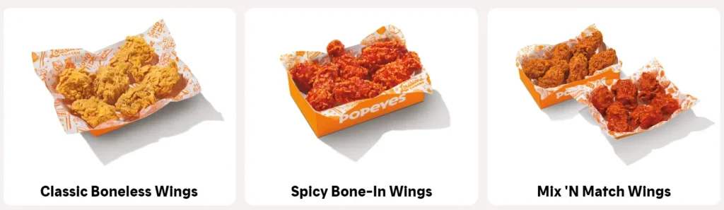 Popeyes Wings (New Flavors!) Menu USA