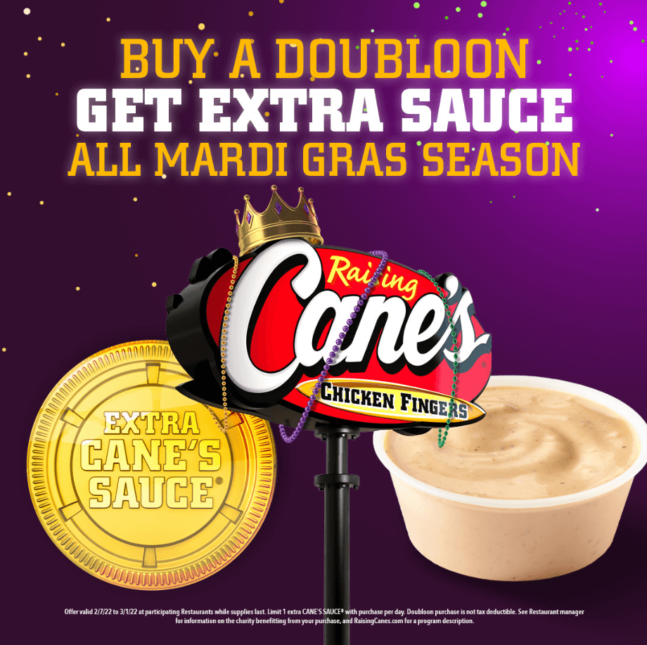 Raising Cane’s Free Cane's Sauce with Purchase Deal USA