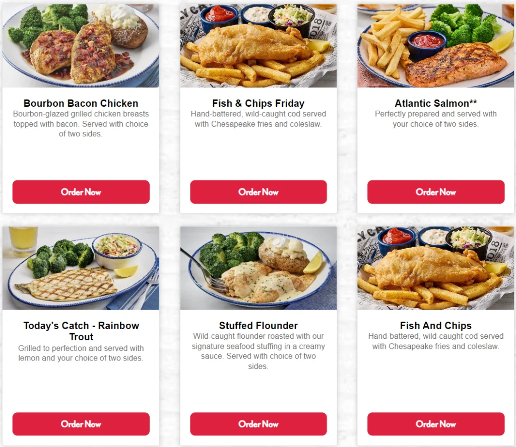 Red Lobster Classics Menu USA