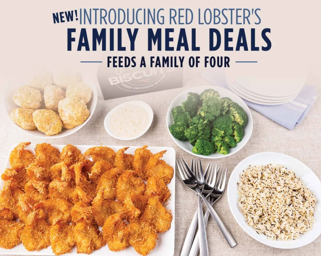 Red Lobster Family Meal Deals Menu USA