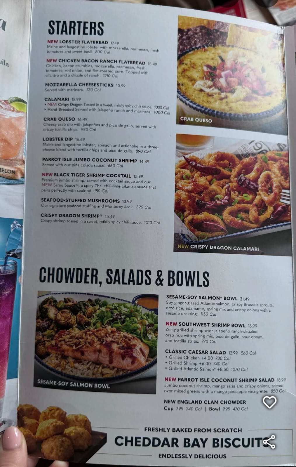 Red Lobster Menu USA