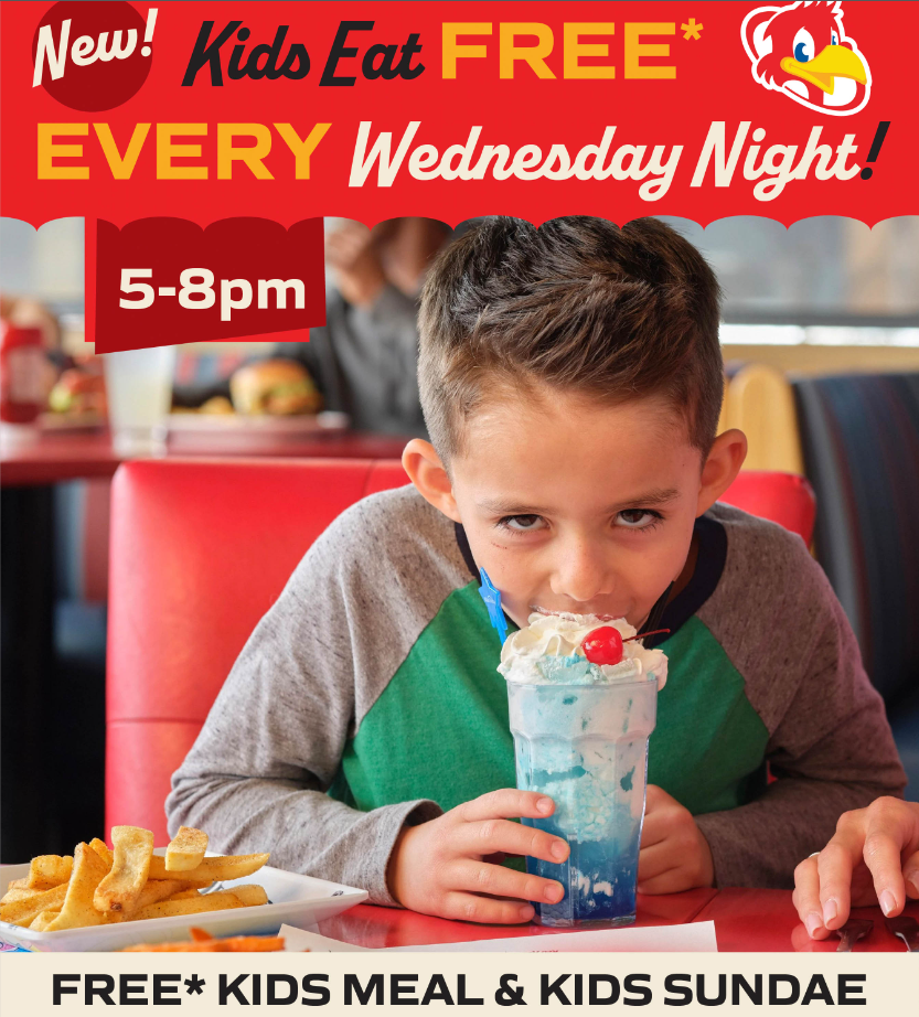 Red Robin Kids Eat Free Menu Deal USA