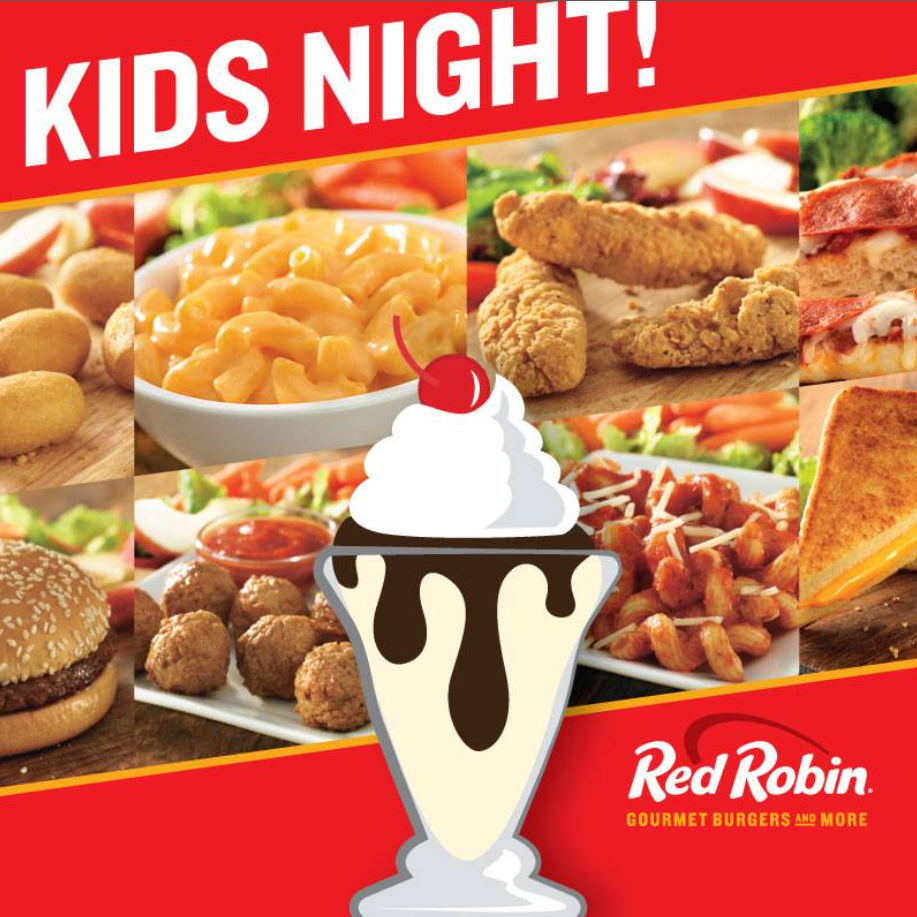 Red Robin Kid’s Menu USA