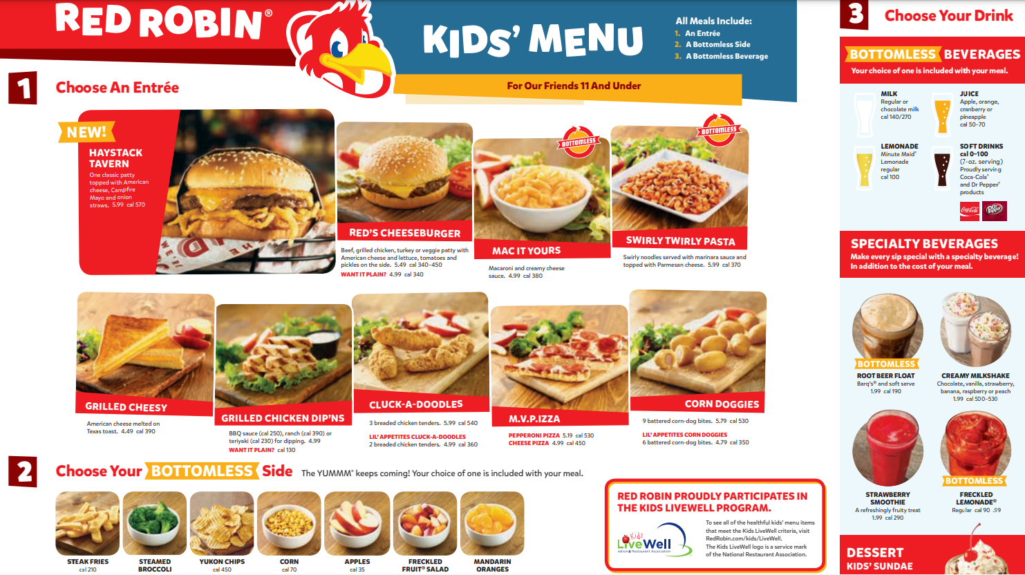 Red Robin Menu USA