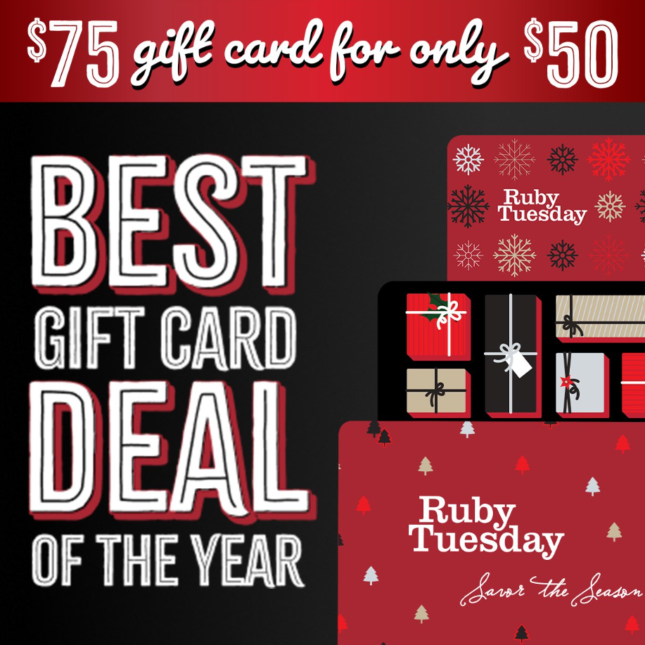 Ruby Tuesday Gift Cards USA