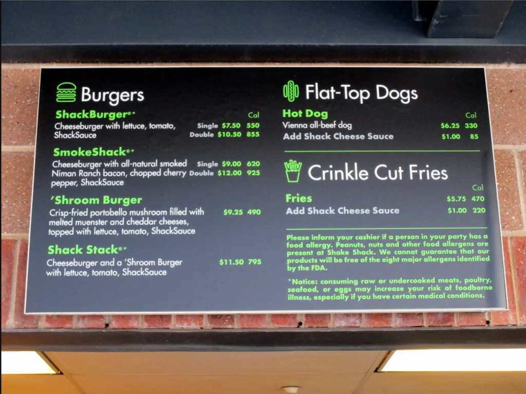 Shake Shack Happy Hour Specials Menu Deal USA