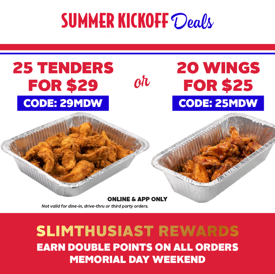 Slim Chicken Tenders Combo Menu Deal USA