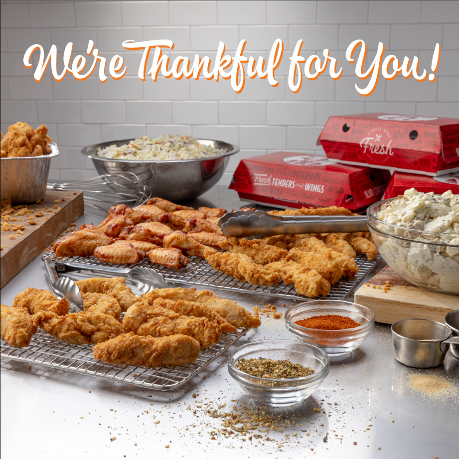 Slim Chickens Party Trays Menu USA