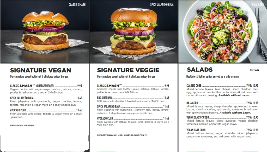 Smashburger Menu Prices USA