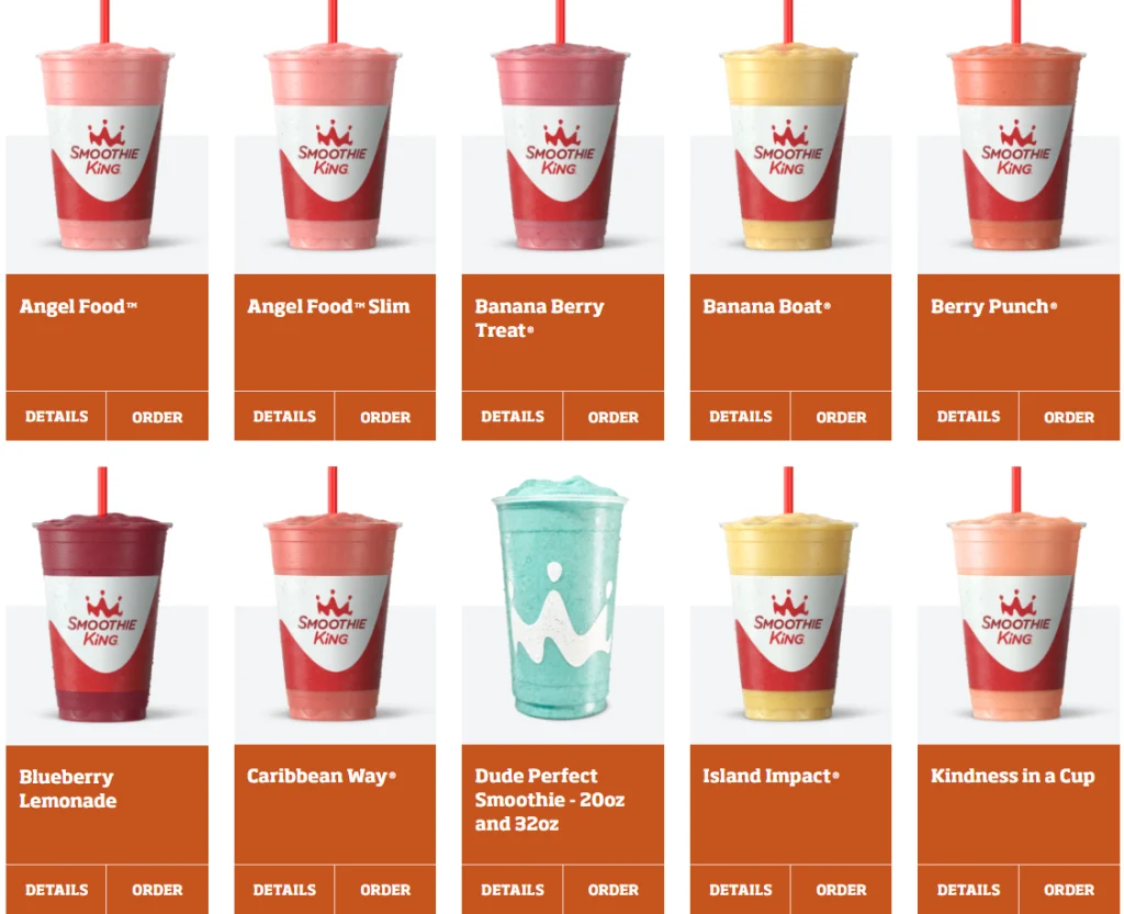 Smoothie King Enjoy A Treat Menu USA