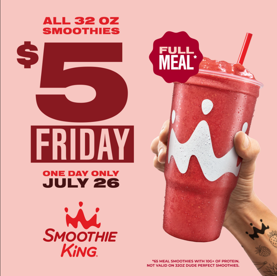 Smoothie of the Month King Menu Deal USA